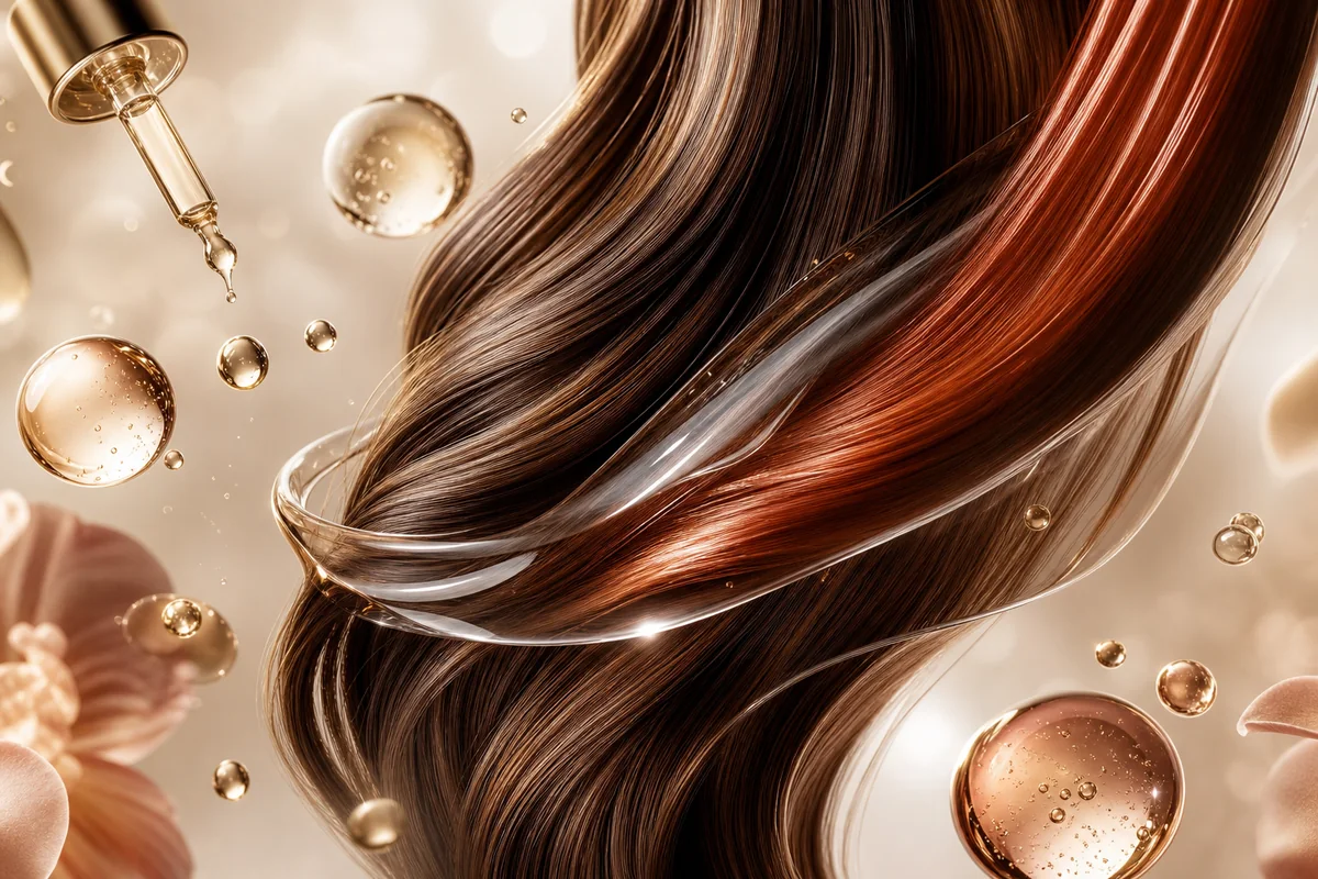 Imagen premium de cabello teñido recuperando brillo, color y suavidad