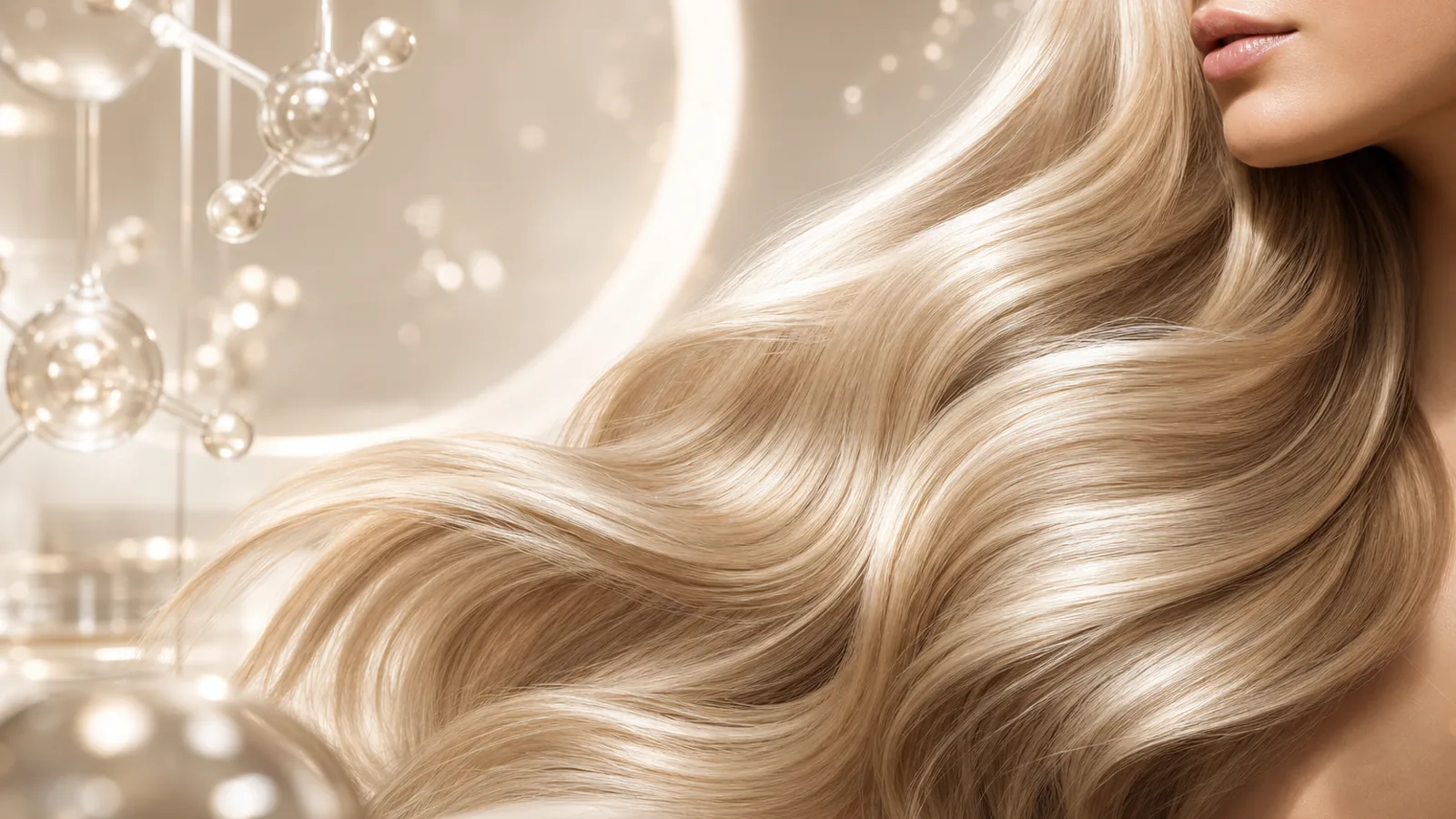 Cabello rubio decolorado con mechas equilibrando matización reparación e hidratación en estilo premium BeauBerte